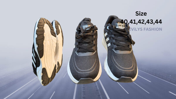 Men’s Sports Shoe" Best Quality" Black & White - Image 4