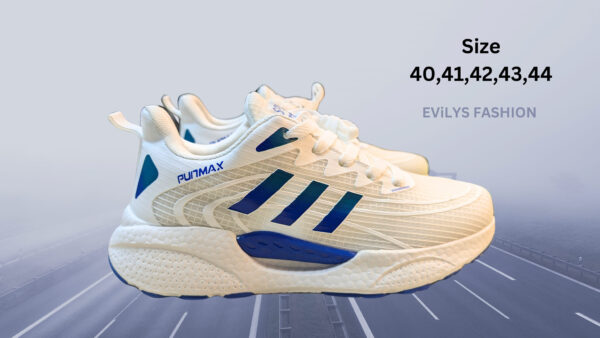 Men’s Sports Shoe" Best Quality" White & Blue