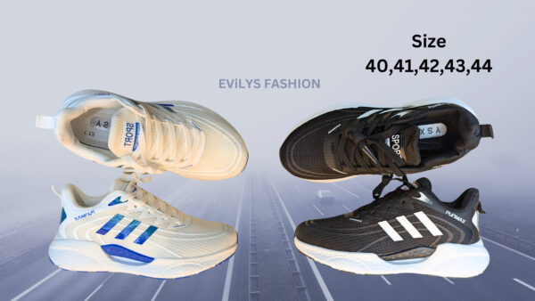 Men’s Sports Shoe" Best Quality" White & Blue - Image 5