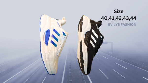 Men’s Sports Shoe" Best Quality" White & Blue - Image 6